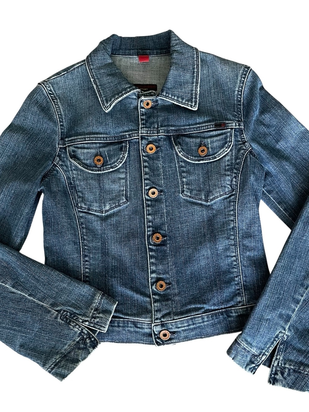 Ag Adriano Goldschmied Classic Medium Blue Denim Jacket made in USA
